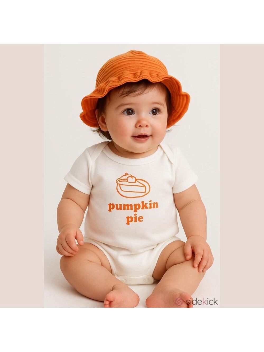 Baby Cat & Jack Pumpkin Pie Romper Hat Set